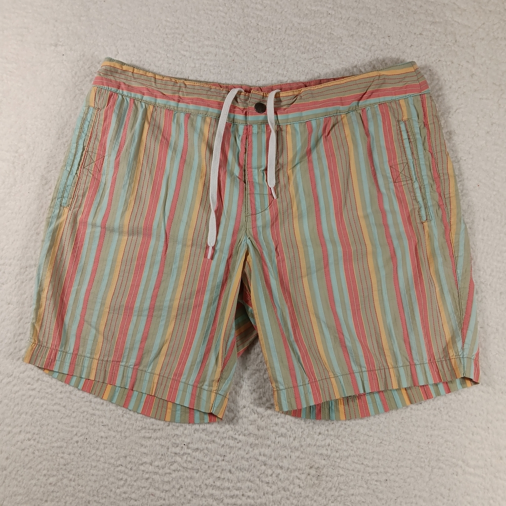 Mr. Turk Swim Trunks Mens 34 San Simeon Stripe Mesh Lined Designer Beach Resort